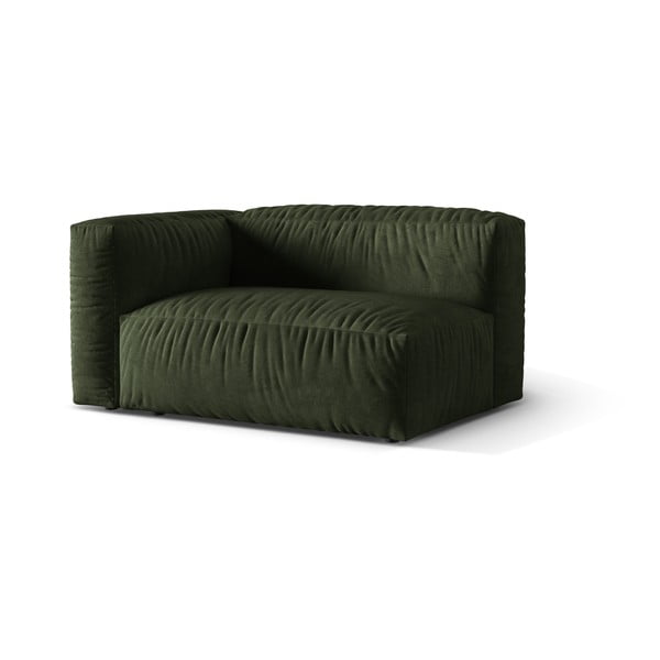 Zelený sametový modul pohovky (levý roh) Martina – Micadoni -image-1