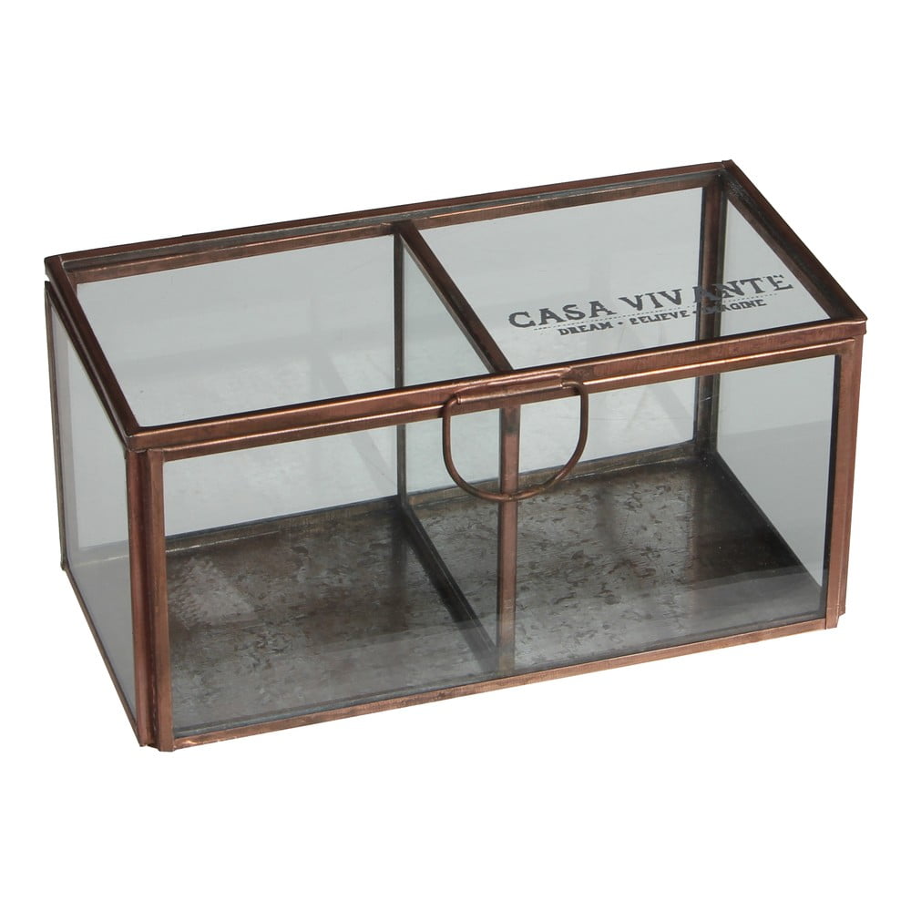 Úložný skleněný box Grazia, 15x8 cm