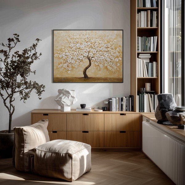 Tištěný obraz s rámem 80x60 cm Golden Tree – Styler-image-2