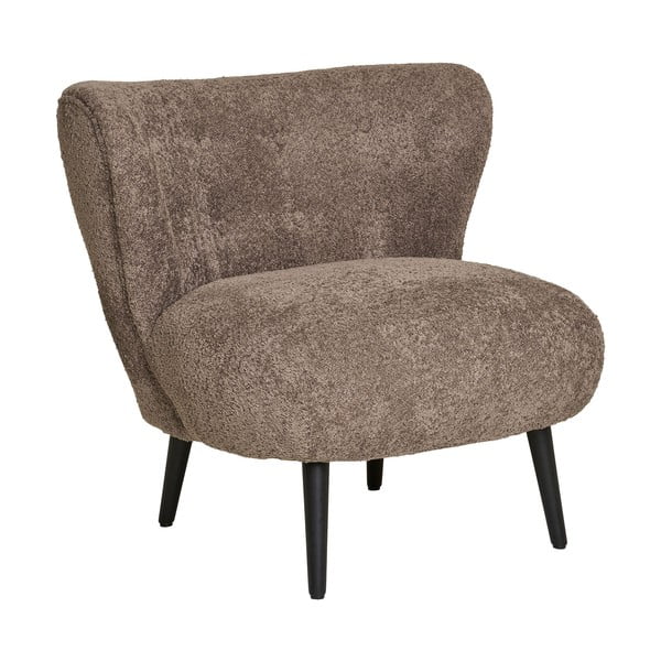 Hnědé křeslo z textilie bouclé Covelo – House Nordic