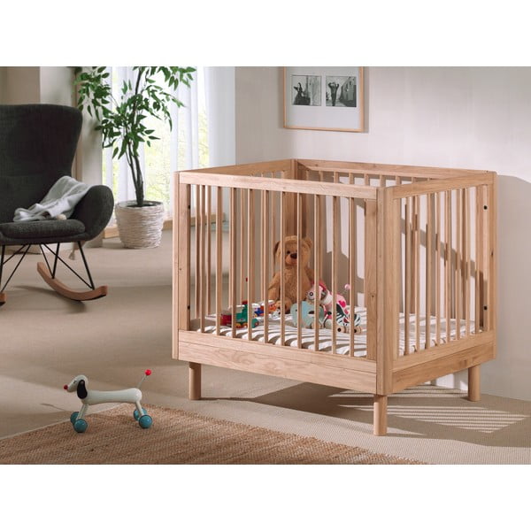 Dětská ohrádka z dubového dřeva v přírodní barvě 95x75 cm Forrest – Vipack-image-1