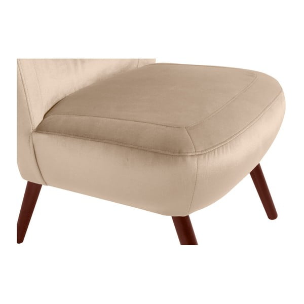Béžové křeslo Max Winzer Sari Velvet-image-4