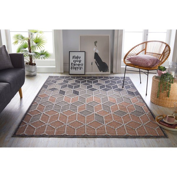 Šedo-růžový koberec Flair Rugs Dartmouth, 160 x 230 cm-image-1