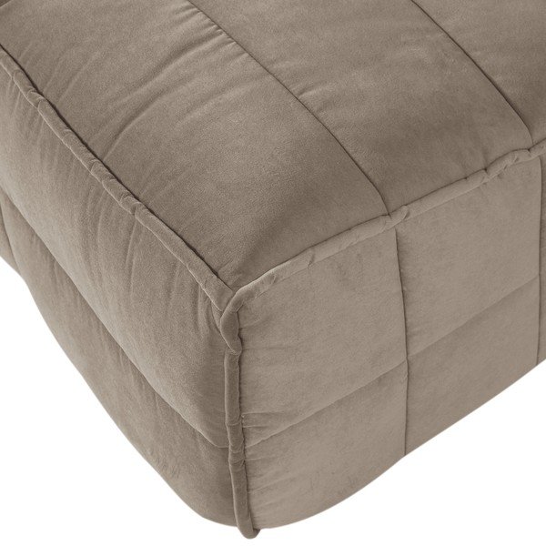 Taupe sametová polstrovaná lavice Cluster – vtwonen-image-4