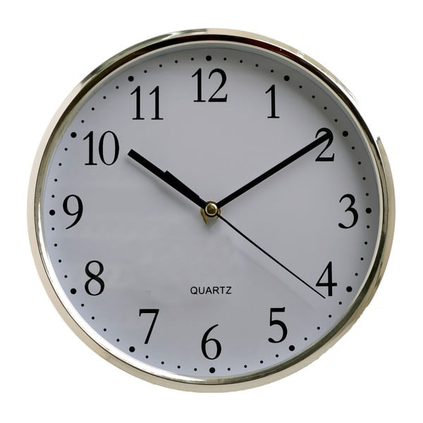Nástěnné hodiny s rámem ve stříbrné barvě InArt Classic, ⌀ 25 cm