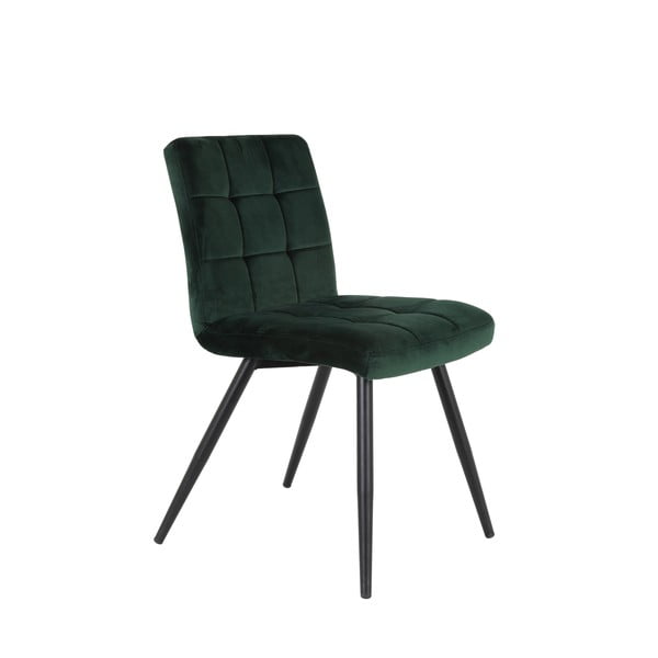 Tmavě zelená sametová jídelní židle Olive – Light & Living