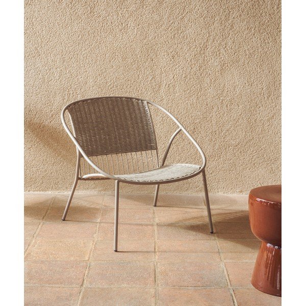 Taupe zahradní křeslo Atrani – Kave Home-image-1