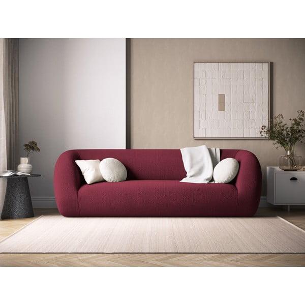 Vínová pohovka z textilie bouclé 230 cm Essen – Cosmopolitan Design-image-1