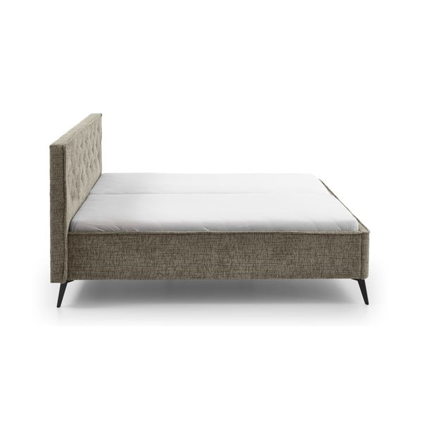 Tmavě zelená čalouněná dvoulůžková postel bez roštu 180x200 cm Alicante – Meise Möbel-image-4