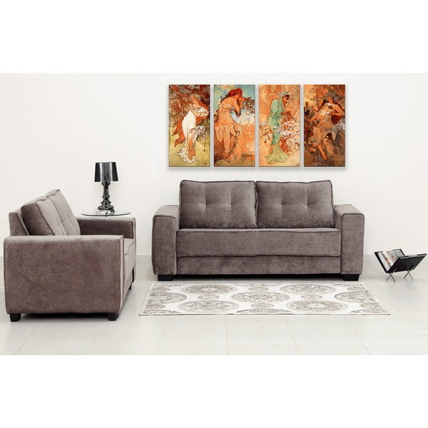 Reprodukce obrazu Alfons Mucha - Pory Roku, 80 x 40 cm-image-1