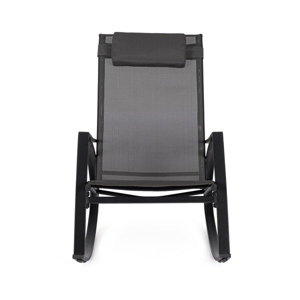 Antracitové kovové zahradní křeslo Ercolano – Bizzotto-image-2