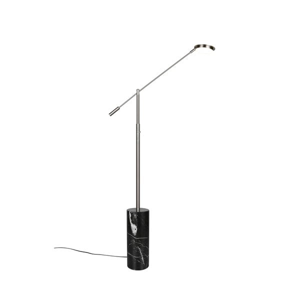 Černá/ve stříbrné barvě LED stojací lampa (výška 145 cm) Fiore – Trio Select-image-1