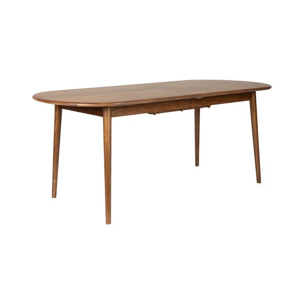 Rozkládací jídelní stůl s přídavnou deskou s deskou v dekoru ořechového dřeva 90x180 cm Twist – Zuiver-image-3