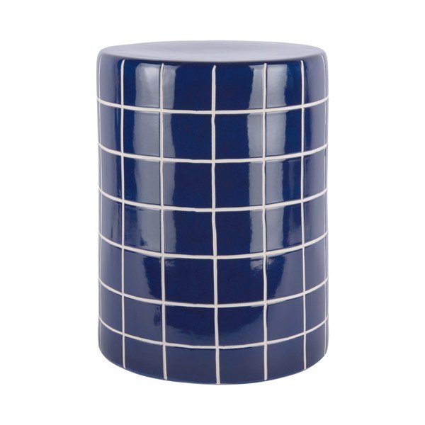 Keramický kulatý odkládací stolek ø 33 cm Retro Tiles – Leitmotiv