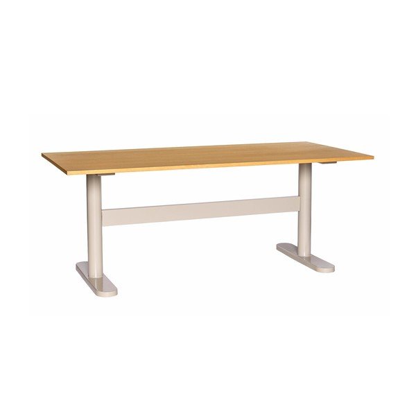 Pracovní stůl s deskou v dubovém dekoru 90x190 cm Tona – Hübsch