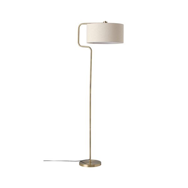 Krémová/v mosazné barvě látková stojací lampa (výška 160 cm) Josho – Ellos Home