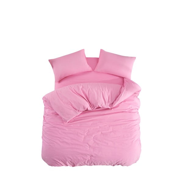 Růžové povlečení na jednolůžko/prodloužené s prostěradlem/3dílné 160x220 cm Classic – Mila Home