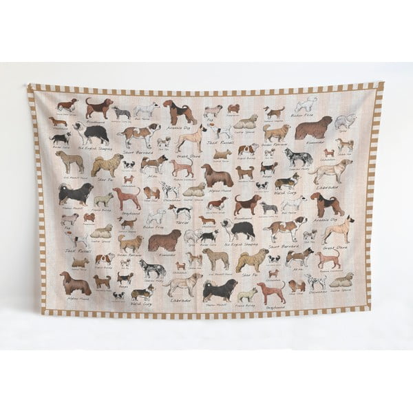 Pléd s příměsí bavlny Little Nice Things Dog Types, 170 x 240 cm