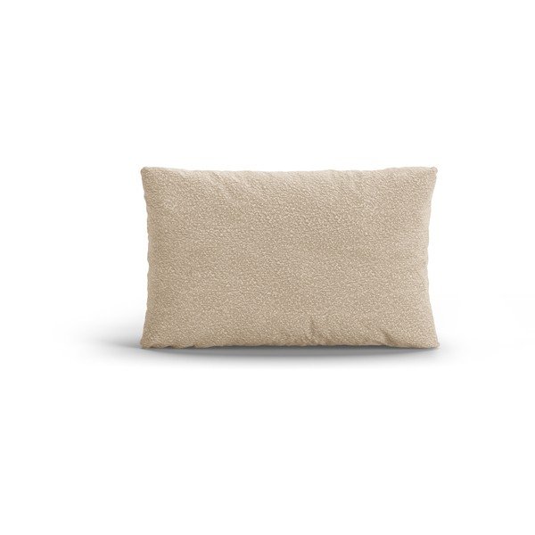 Béžový polštář na gauč z textilie bouclé Poppy – Micadoni 