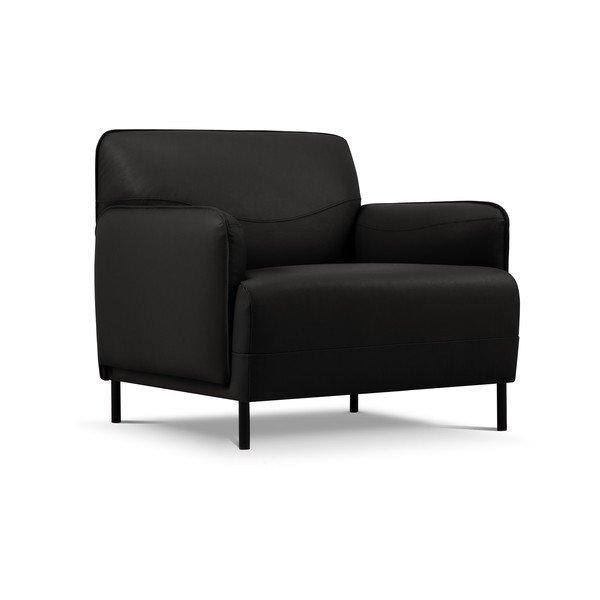 Černé kožené křeslo Windsor & Co Sofas Neso