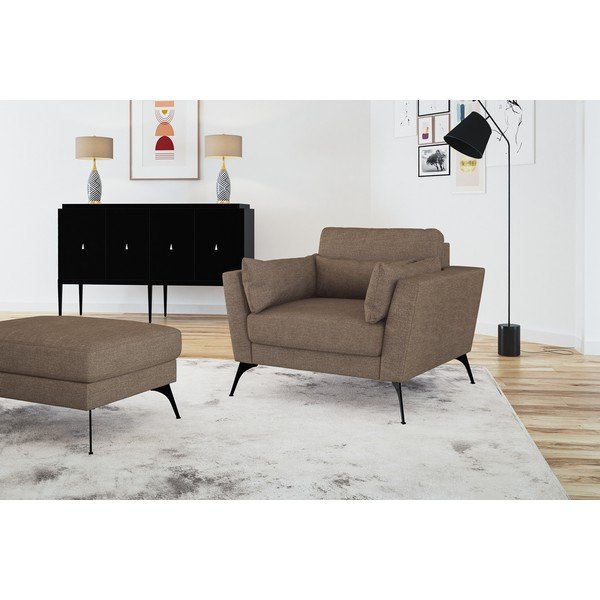 Hnědá podnožka Marie Claire Home Susan-image-4