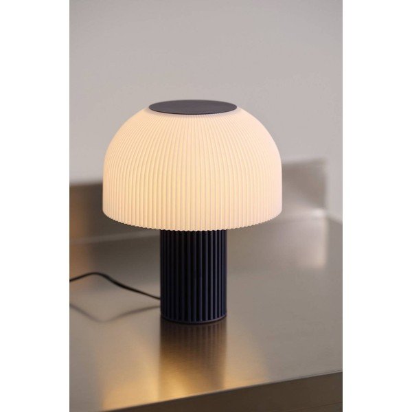 Bílá/modrá plastová stolní lampa (výška 29 cm) Maya – Jotex-image-1