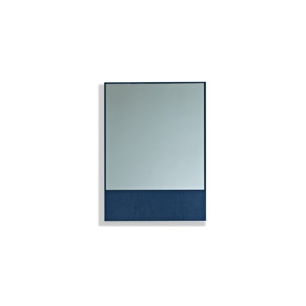 Modré zrcadlo z dubového dřeva Another Brand Rectangle