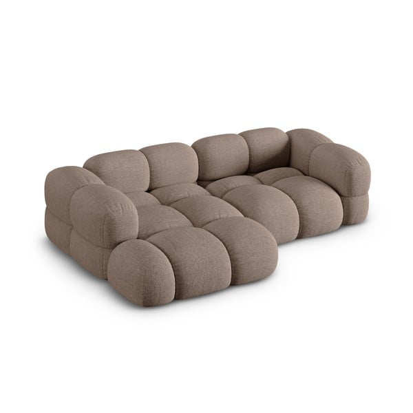 Hnědá rohová pohovka (levý roh/s lenoškou) Loretto – Cosmopolitan Design-image-2