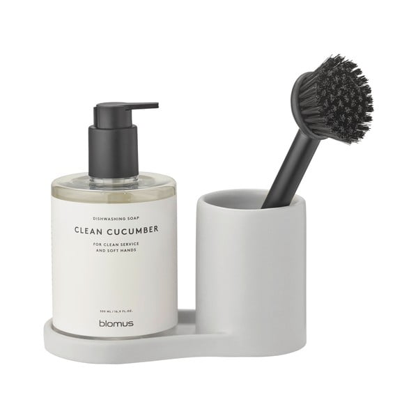 Světle šedý kameninový stojan na mycí prostředky Piro – Blomus-image-2