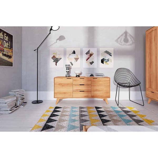 Nízká komoda z bukového dřeva 134x63 cm Greg - The Beds-image-4