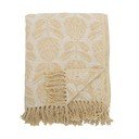 Žlutá deka s příměsí bavlny 130x155 cm Pratello – Bloomingville