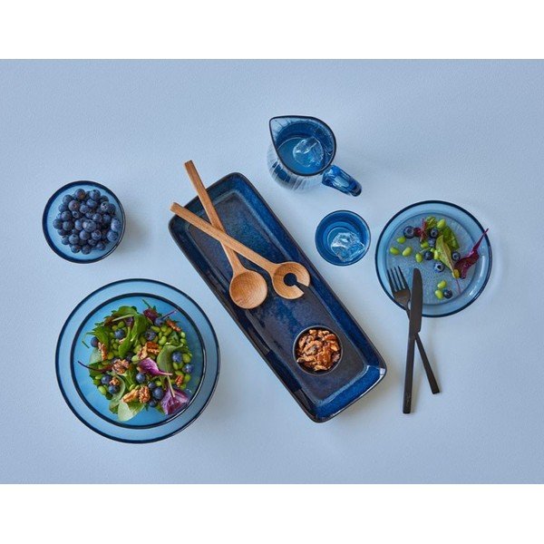 Servírovací keramický tác 14x38 cm Gastro Dark Blue/Black – Bitz-image-1