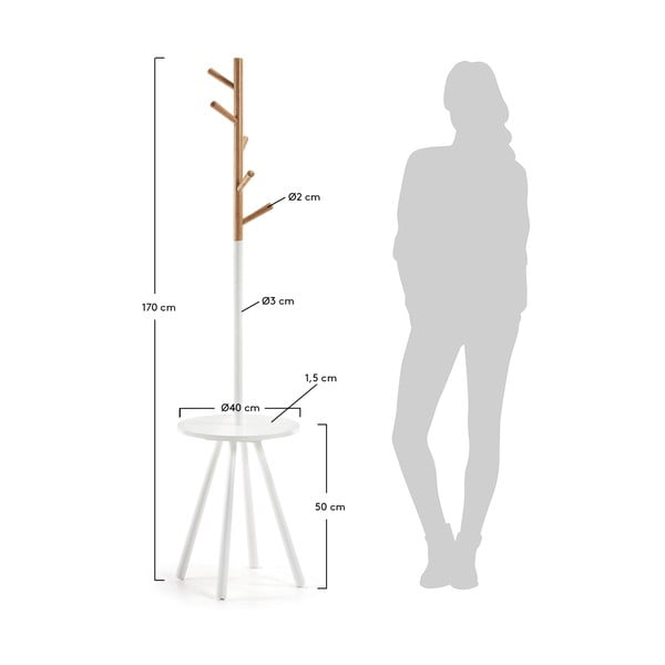 Bílý věšák Kave Home Bren-image-3