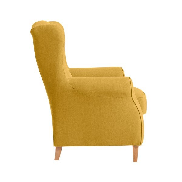 Žluté křeslo ušák Max Winzer Lorris Yellow-image-3