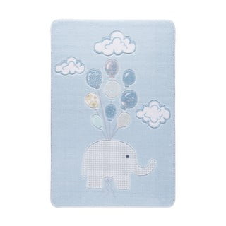 Dětský světle modrý koberec Conceptum Hypnose Sweet Elephant, 133 x 190 cm