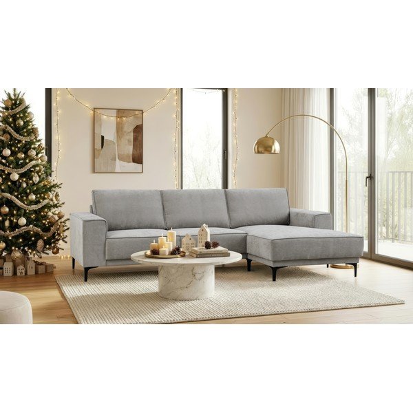 Šedá rohová pohovka (pravý roh/s lenoškou) Copenhagen – Scandic-image-2