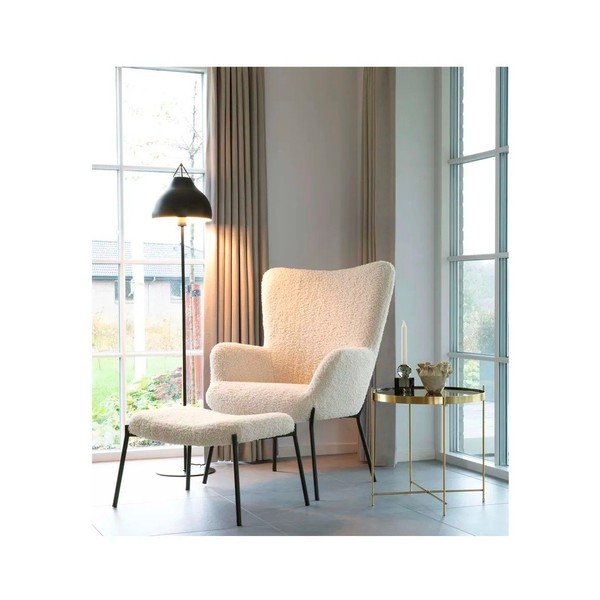 Krémové křeslo z umělé kožešiny Glasgow – Bonami Essentials-image-1