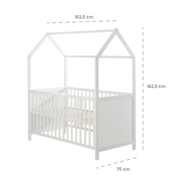 Šedá postýlka 70x140 cm – Roba-image-3