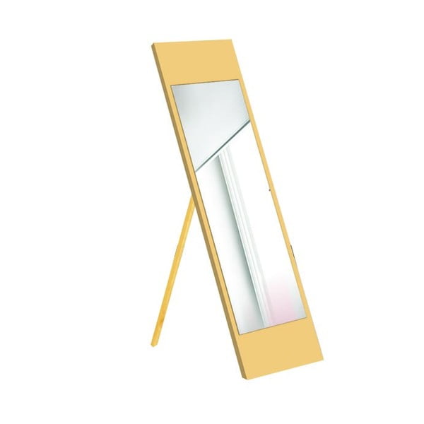 Stojací zrcadlo se žlutým rámem Oyo Concept, 35 x 140 cm