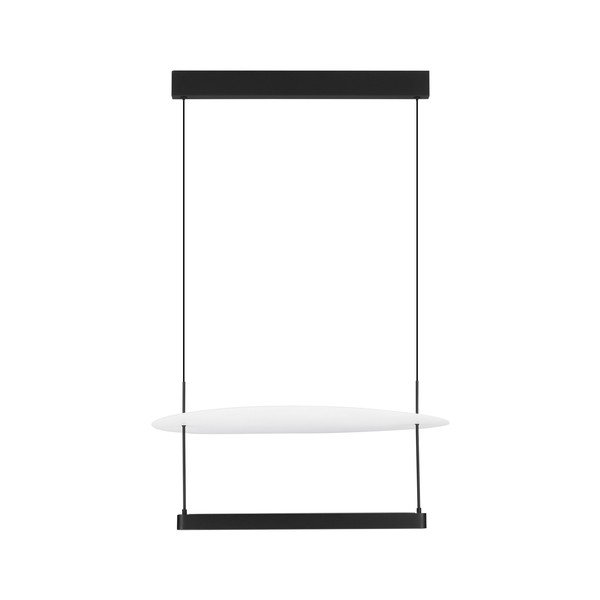 Bílé/matně černé hliníkové LED stmívatelné závěsné svítidlo ø 60 cm Diona – Nova Luce