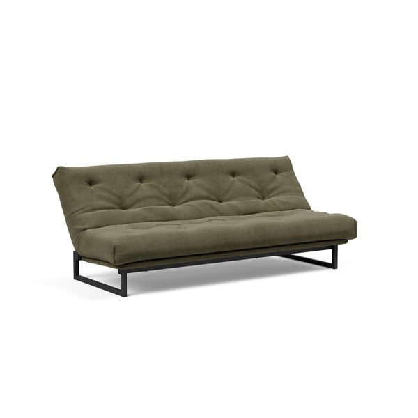 Zelená manšestrová rozkládací pohovka 200 cm Fraction – Innovation-image-1