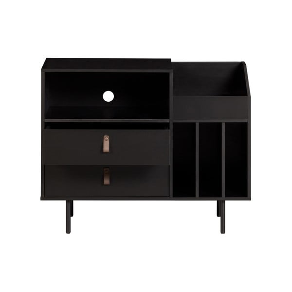 Černá gramofonová skříňka z borovicového dřeva 90x73 cm Jackson – WOOOD-image-2