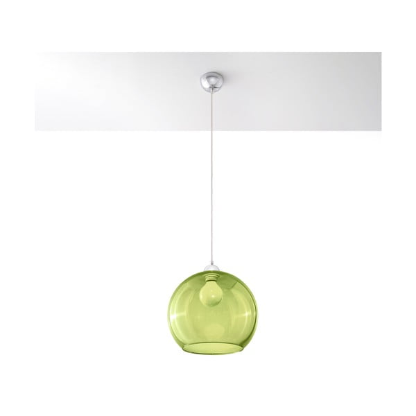 Zelené závěsné svítidlo se skleněným stínidlem ø 30 cm Bilbao – Sollux-image-2