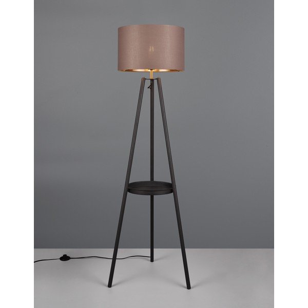 Černá stojací lampa s poličkou (výška 152 cm) Colette – Reality-image-1