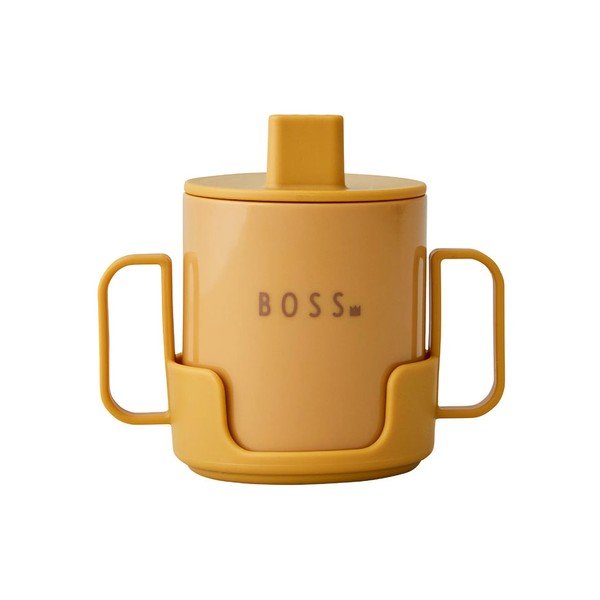 Hořčicově žlutý dětský hrnek Design Letters Mini Boss-image-2