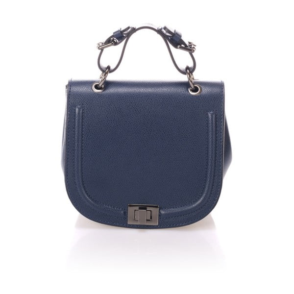 Modrá kožená kabelka Lisa Minardi Federica