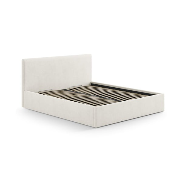 Krémové čalouněné čelo postele 210,5x100 cm Remo – Micadoni -image-3