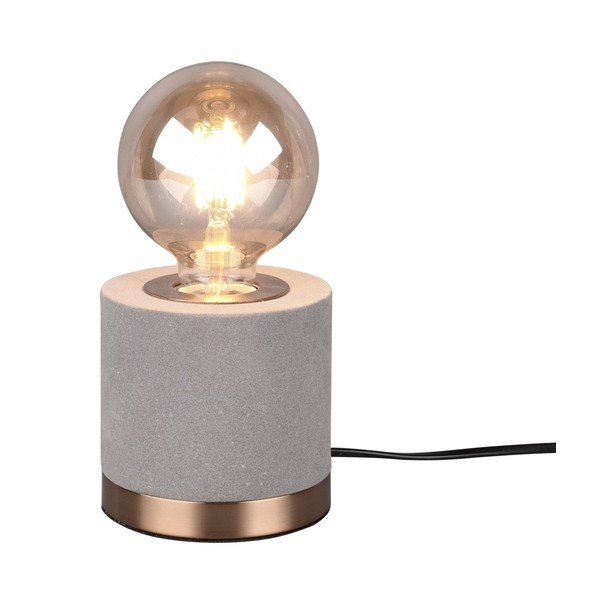 Šedá sametová stolní lampa (výška 11 cm) Judy – Reality-image-1
