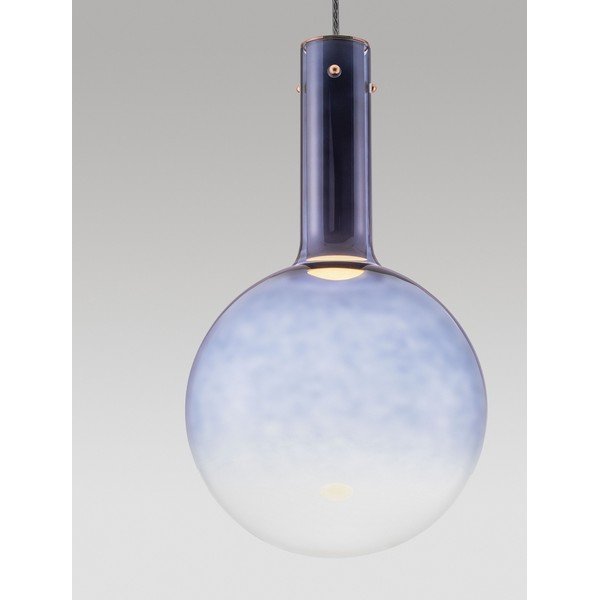 Modré skleněné LED stmívatelné závěsné svítidlo ø 25 cm Nostos – Nova Luce-image-2