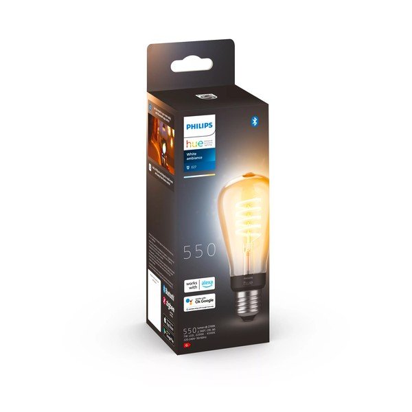 Filamentová smart žárovka E27, 7 W White ambiance – Philips Hue-image-3
